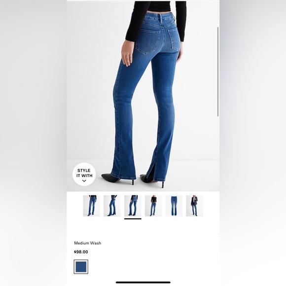 EXPRESS midrise hyperstretch skyscraper jean - Picture 9 of 11